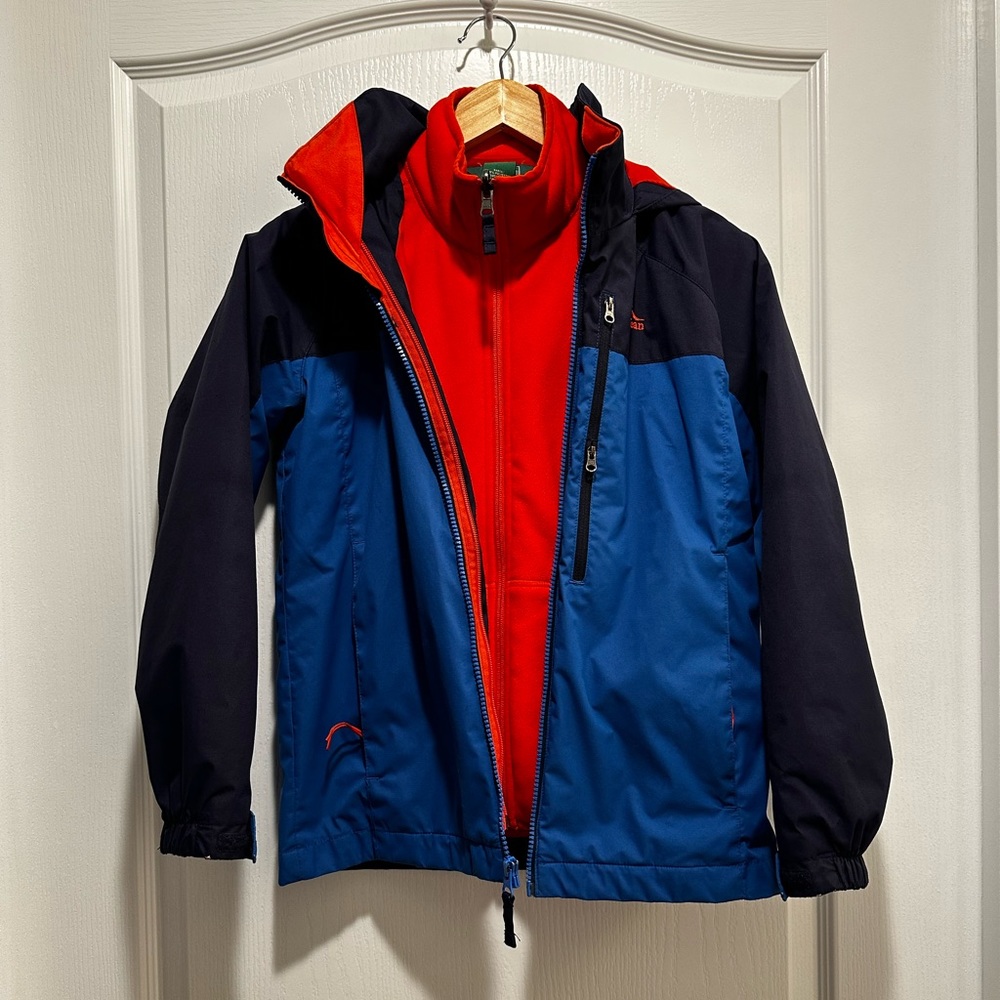 L.L Bean Blue & Orange Hooded Jacket - Picture 2 of 16